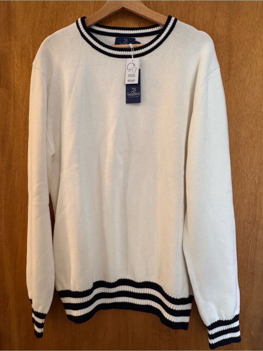Seabird Clothing Co. Race Point 100% Cotton Sweater | NWT | Size Large